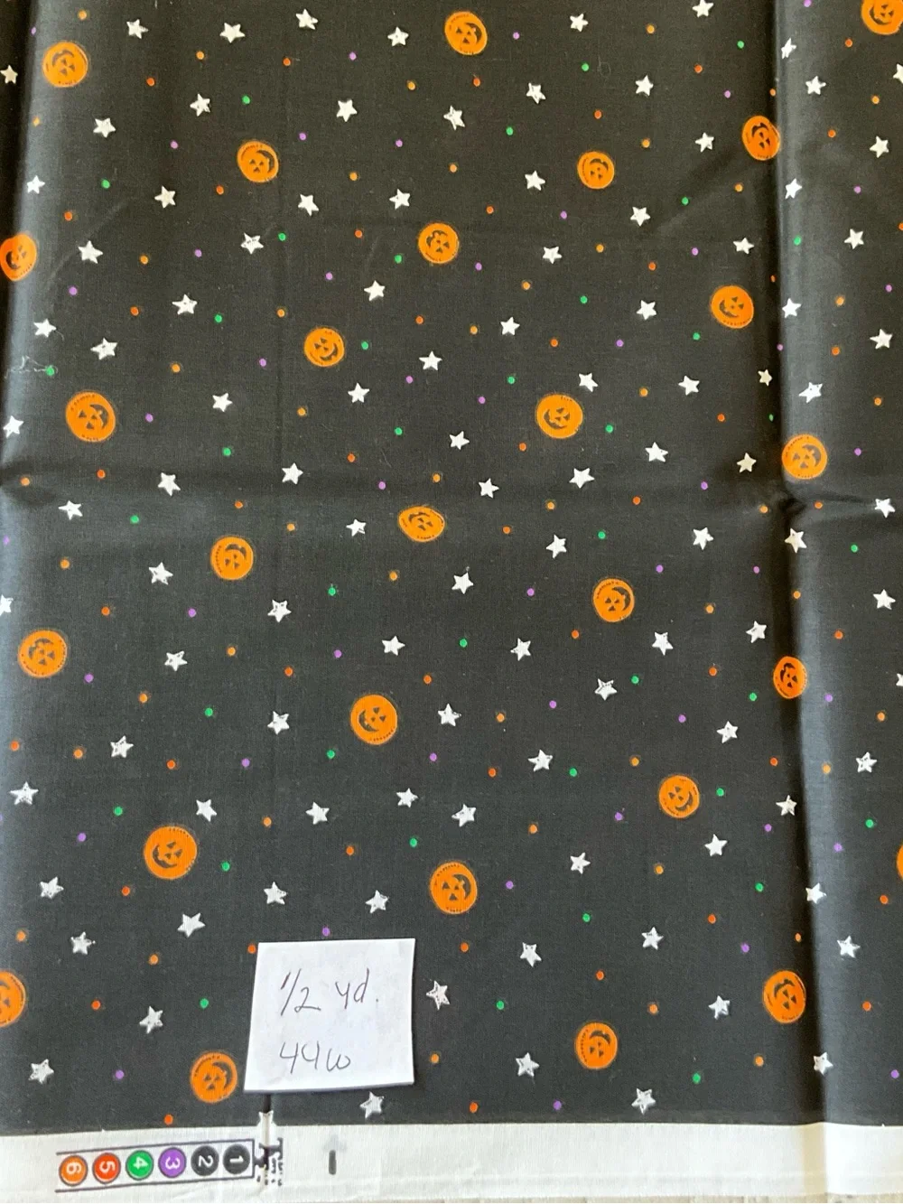 Halloween Fabric Lot Quilting Crafts Cranston Skeleton Pumpkin Ghost Cotton